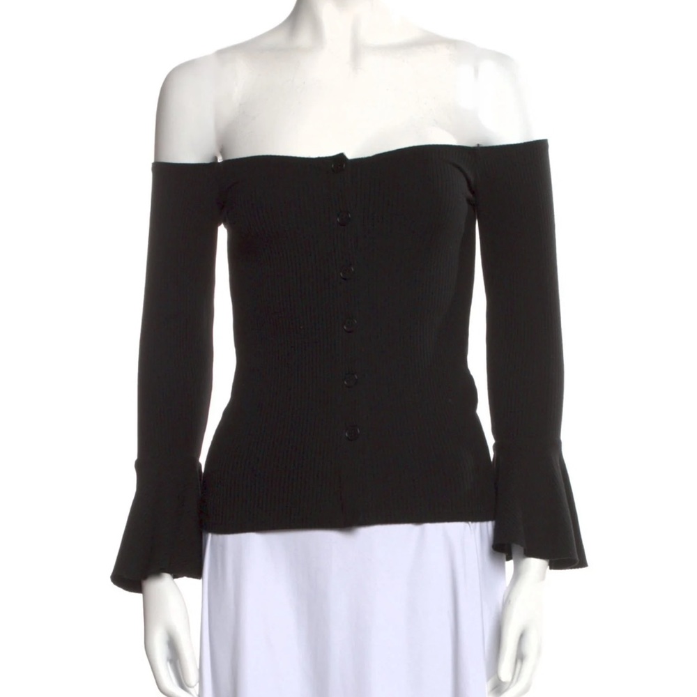 Reformation Off-The-Shoulder Three-Quarter Sleeve Top